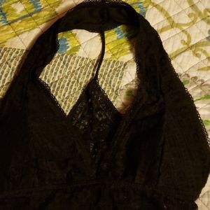 Black halter bralette